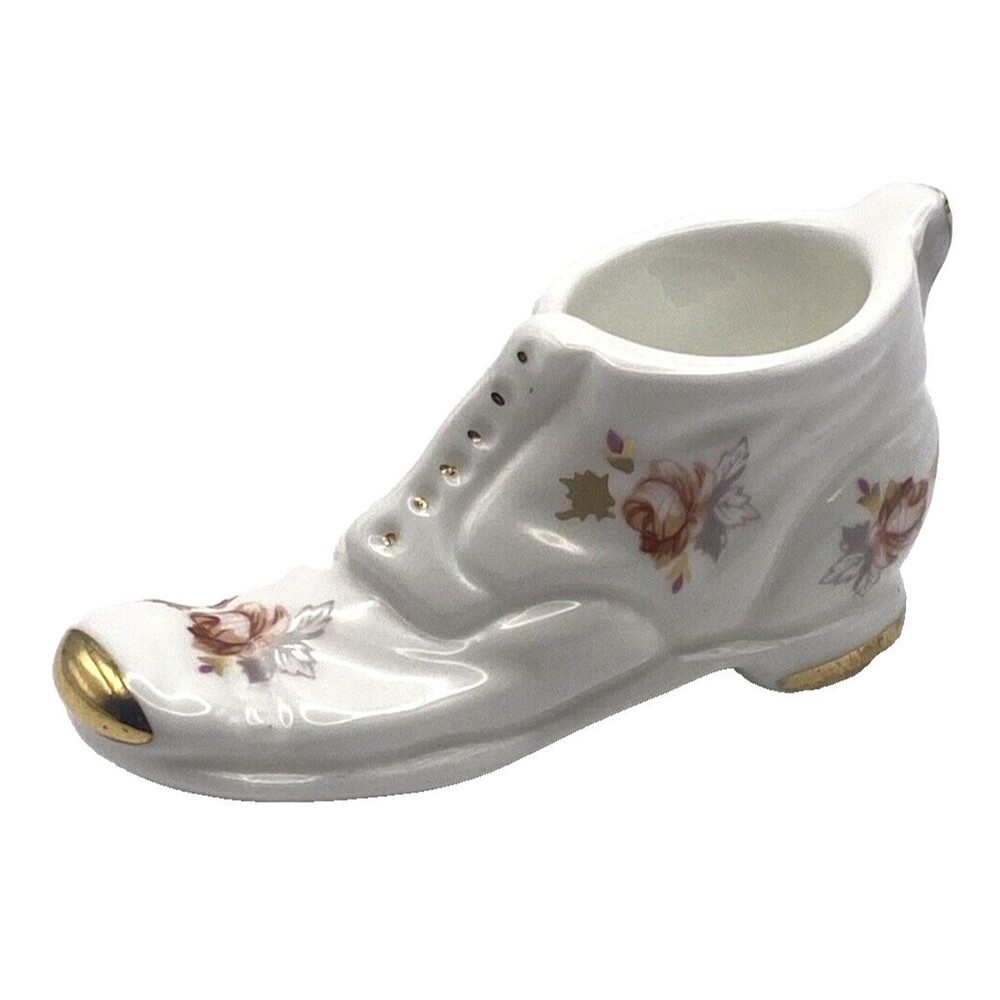 Vintage Countess Fine Bone China Boot Shoe Miniature Figurine Roses England